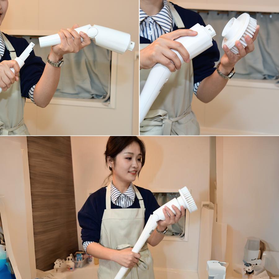 爆買 電動ブラシ 風呂掃除 2つ回転モードにより汚れ落としやすく