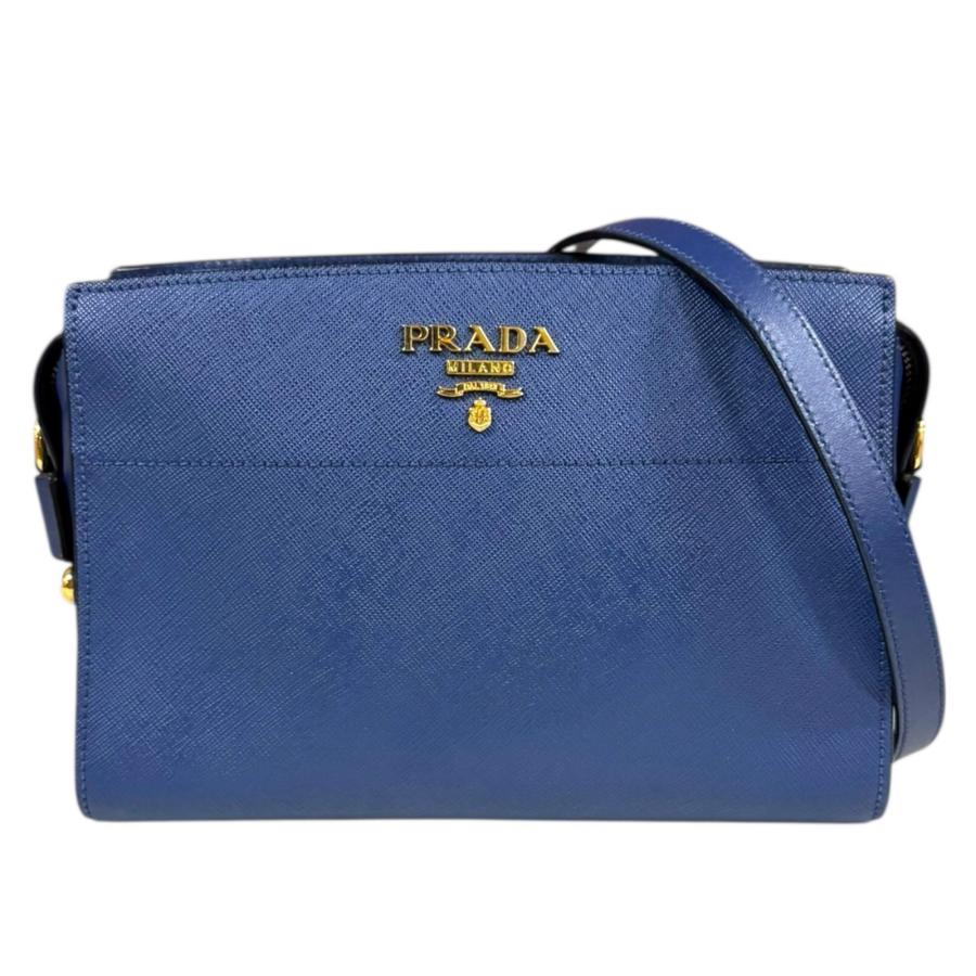 PRADA（プラダ） サフィアーノ ショルダーバッグ レザー 1BH104 ブルー