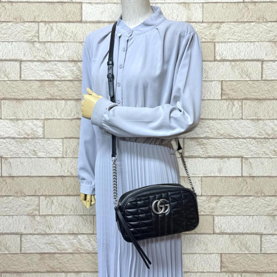 GUCCI（グッチ） GGマーモント ショルダーバッグ レザー 447632