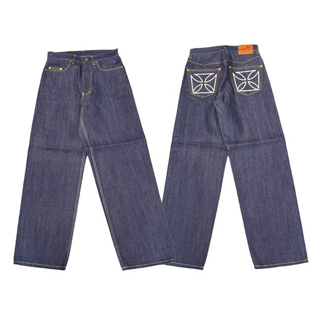 GANGSTERVILLE/ギャングスタービル】「Thug Wide Denim”IRON CROSS