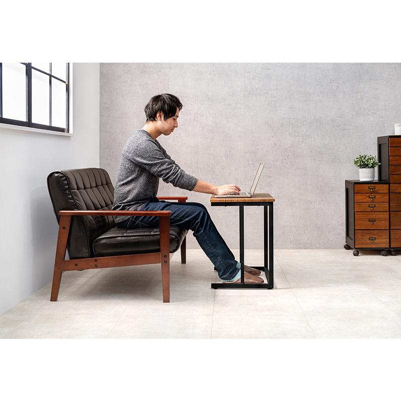 テーブル 机 サイドテーブル ブラウン 幅60cm コーヒーテーブル ナイト