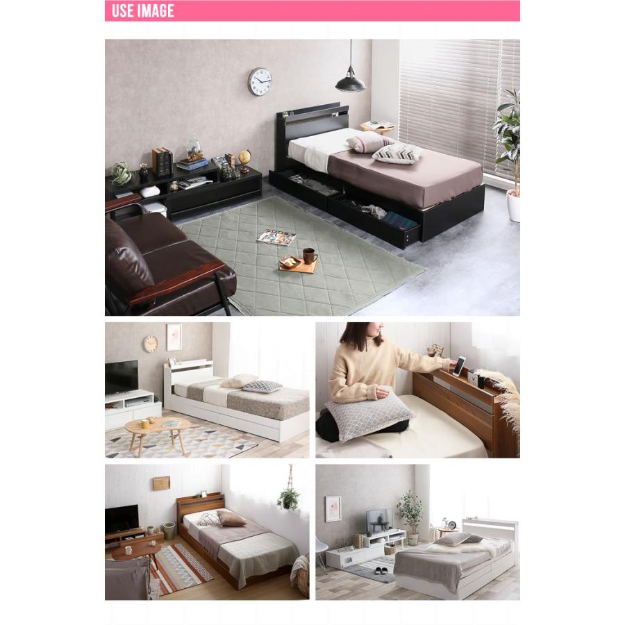 ベッド ダブル ベッドフレーム 収納ベッド チェストベッド 引き出し2杯