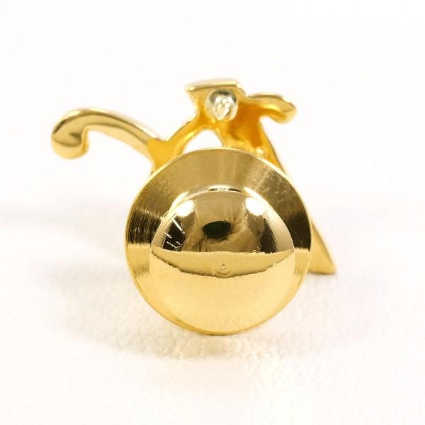 ブローチ K18 18金 YG イエローゴールド 合金 ピン ダイヤ 総重量約3.2