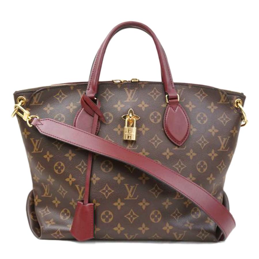 LV ルイヴィトン/フラワージップトートMM/モノグラム/ボルドー/M44348