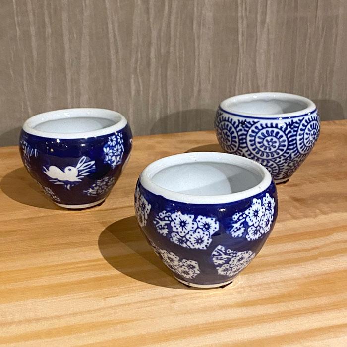 豆火鉢 絵変わり6点セット ミニ火鉢 6点セット ミニ植木鉢 植木鉢