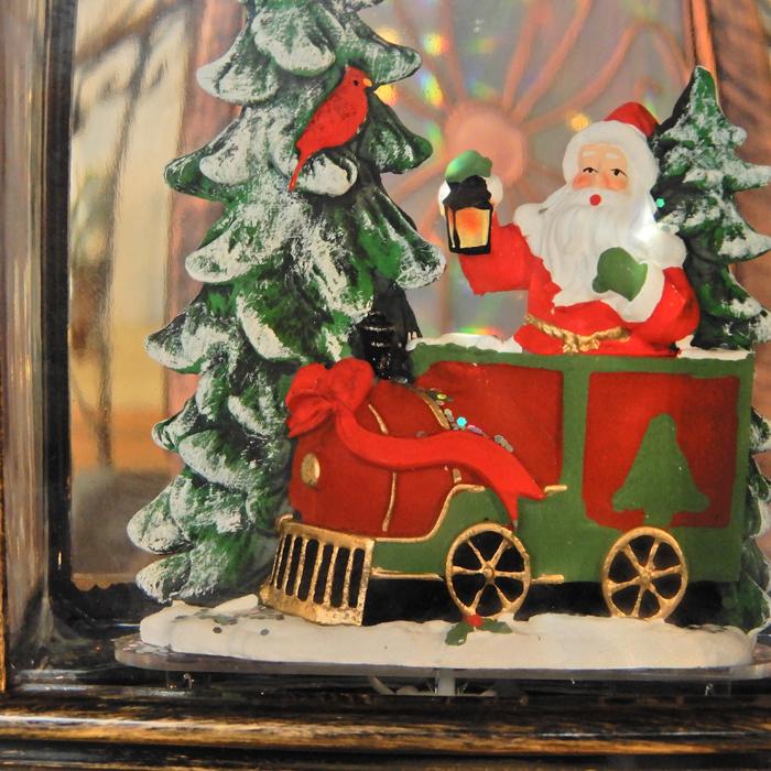 スノードーム クリスマス サンタ ランタン オルゴール ライト 飾り