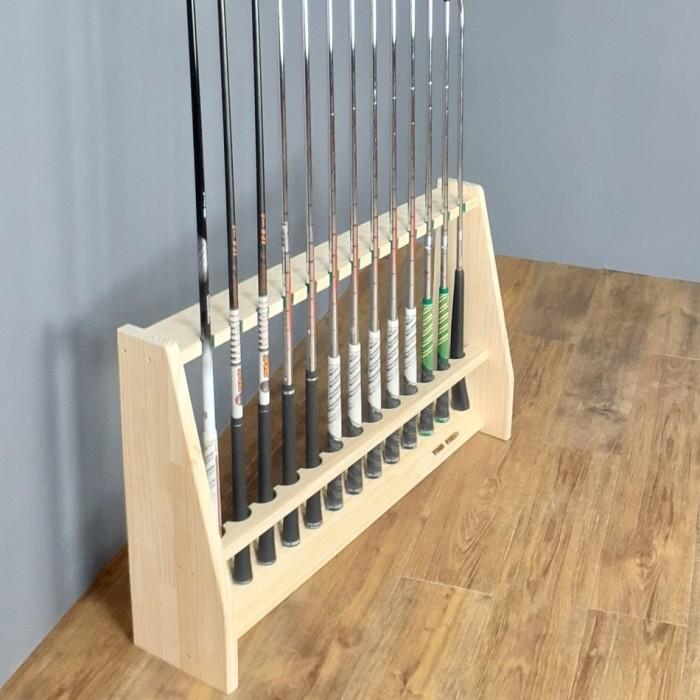 WOODWORKS ゴルフクラブスタンド 13本掛 (色：ナチュラル)木製 日本製