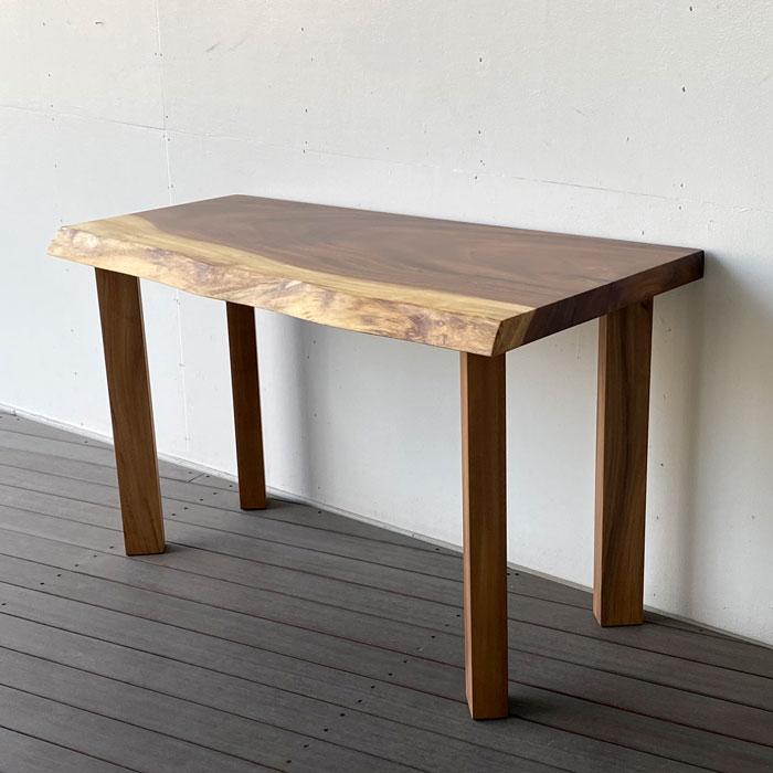 一枚板 無垢 デスク テーブル モンキーポッド 幅118cm モダン 和洋室