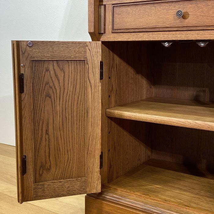 日本製 国産家具 ナラ無垢 折りたたみ ライティングビューロー