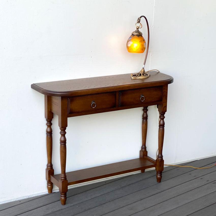 コンソール コンソールテーブル 日本製 ナラ無垢 オーク無垢