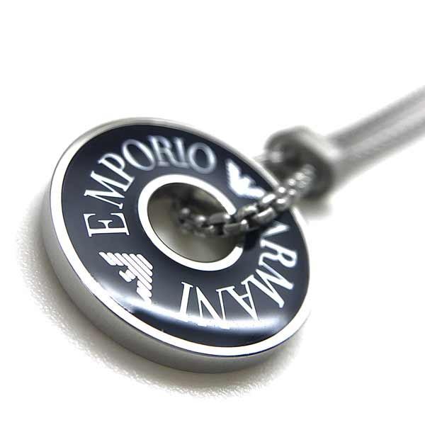 EMPORIO ARMANI エンポリオアルマーニ リングロゴ シルバー×ネイビー