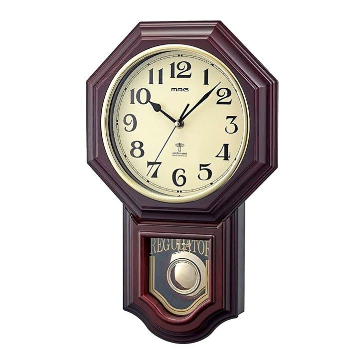 電波振り子時計 鹿鳴館DX 壁掛け振り子時計 レトロ振り子時計 振り子