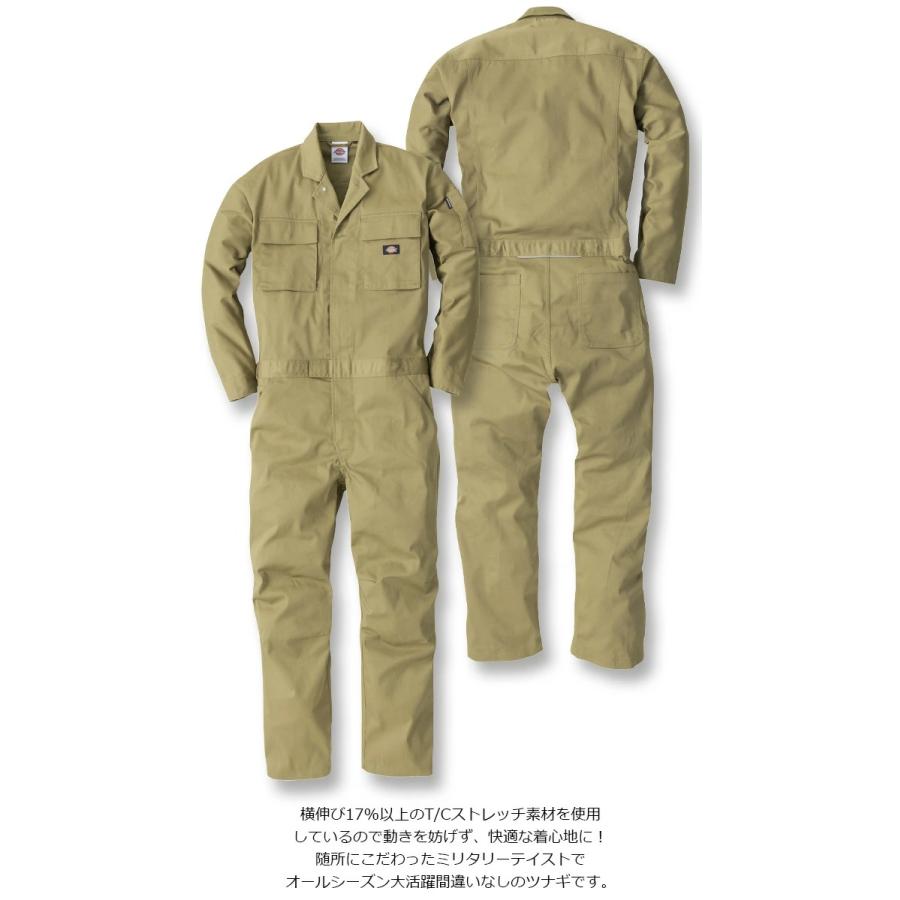 Dickies（ディッキーズ） 長袖 T/Cストレッチ ツナギ D-766 メンズ