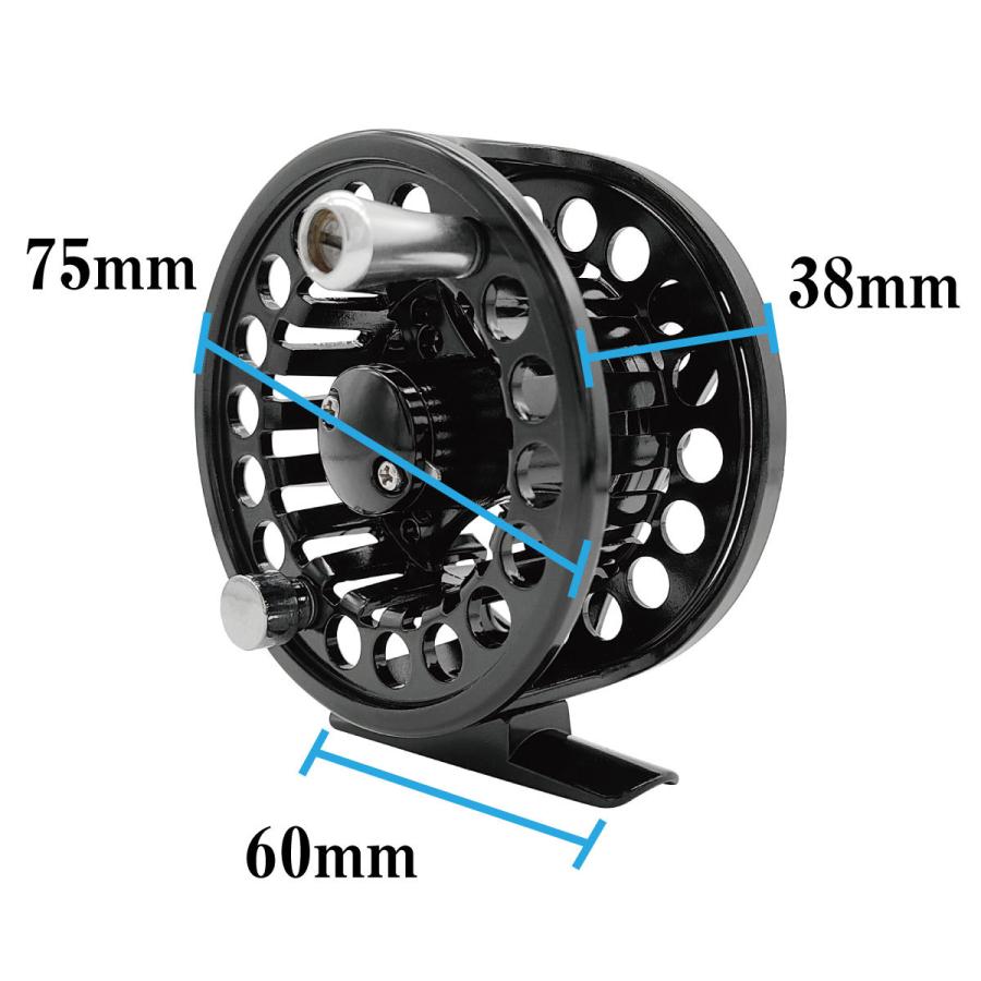 オルルド釣具 フライ用リール 3/4wt 5/6wt 7/8wt シルバー ブラック