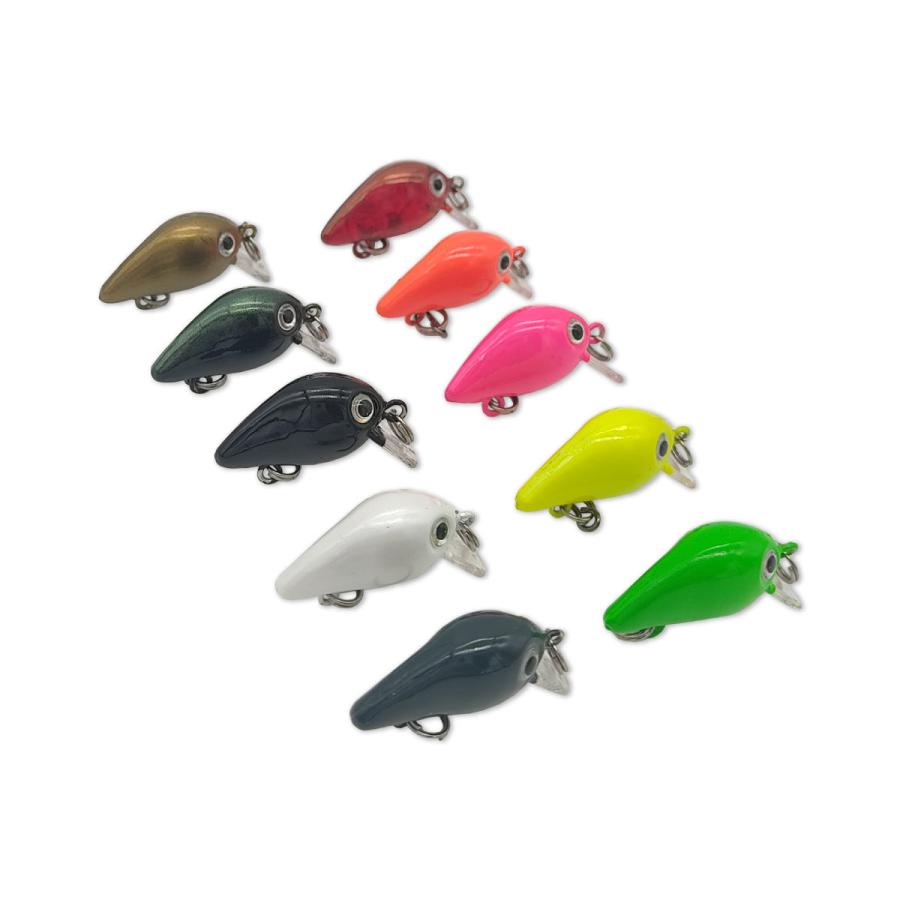 オルルド釣具 マイクロクランク ルアー 10個セット 3cm 1.5g 管釣り