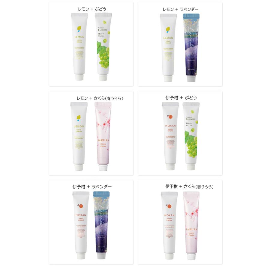 選べる香り2点セット) 日本製 ハンドクリームミニ 20g 国産柑橘系 肌