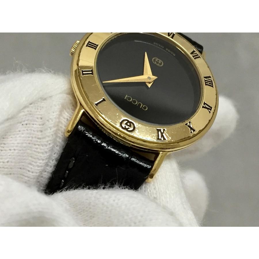 グッチ GUCCI 3000L クォーツ レディース 腕時計 ブラック文字盤