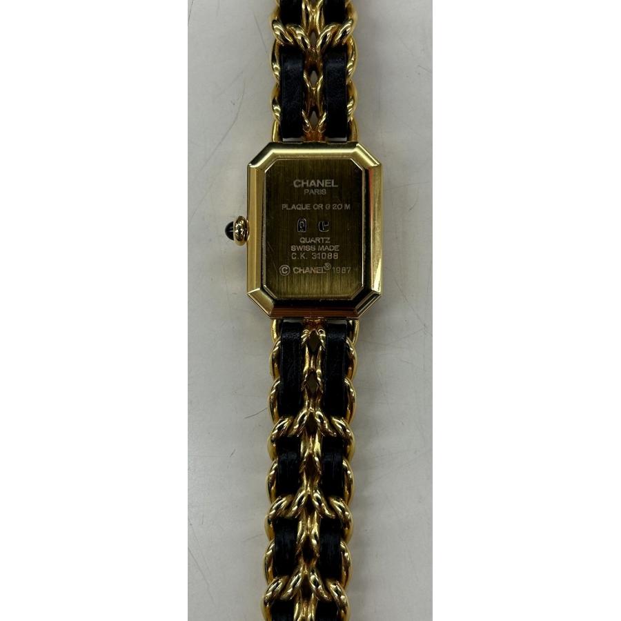 シャネル CHANEL プルミエールM ゴールド／ブラック 4 83 01 1002