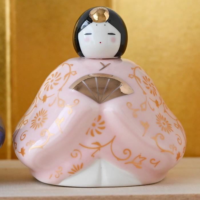 薬師窯 彩雅 内裏雛 2428 雛人形 ひな人形 コンパクト 陶器 日本製
