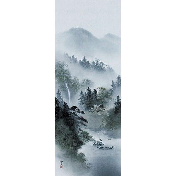 掛け軸専門 掛軸 販売 通販店 彩色山水（塩川 栖二） 年中掛け 山水画