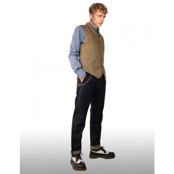 ベスト ジレベスト ジレ メンズ ヘリンボーン ブラウン ジャケット