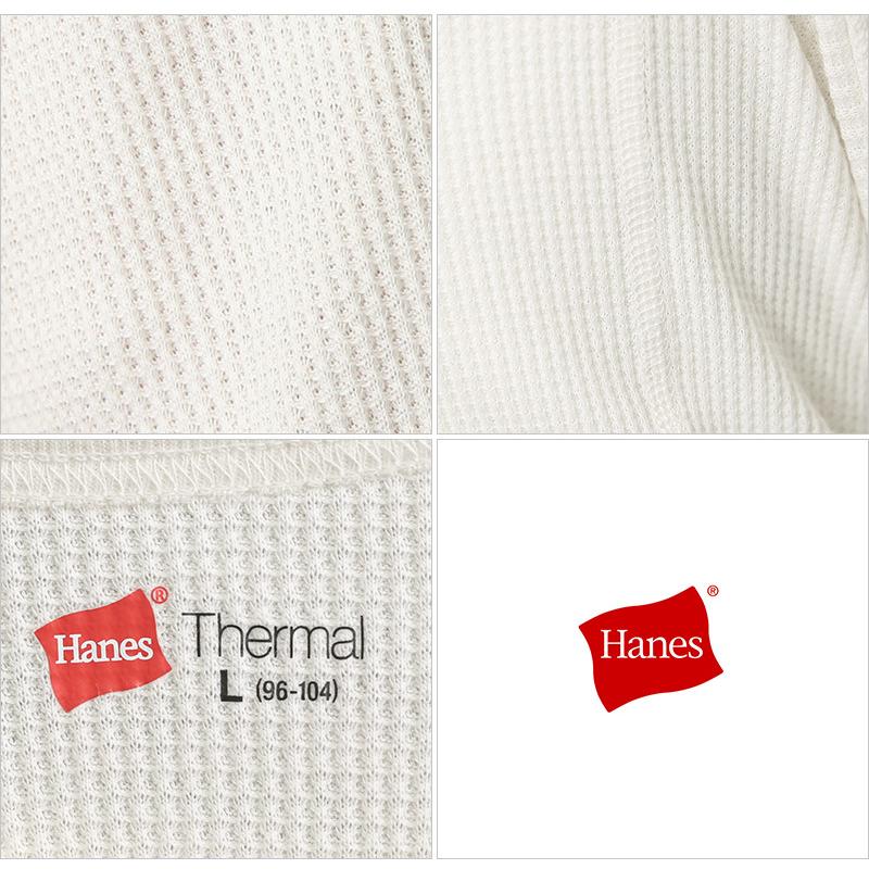 Hanes（ヘインズ） HM4-Q502 L/S サーマル ヘンリーネックTシャツ