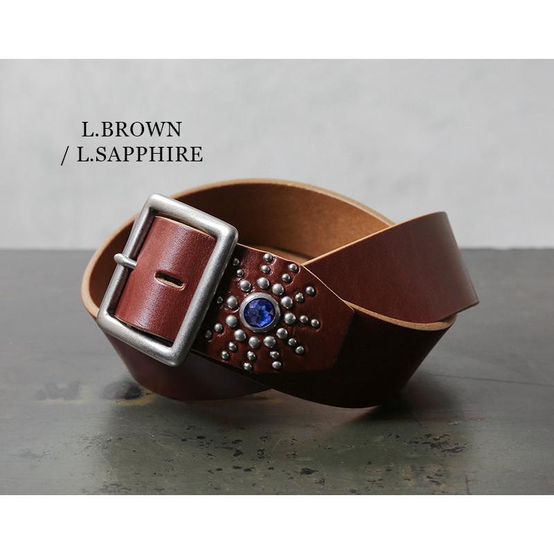 HTC エイチティーシー END ONLY 1.75”カウレザー スタッズベルト MADE