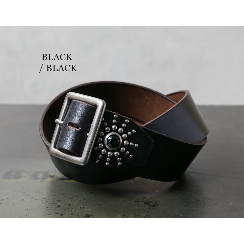 HTC エイチティーシー END ONLY 1.75”カウレザー スタッズベルト MADE