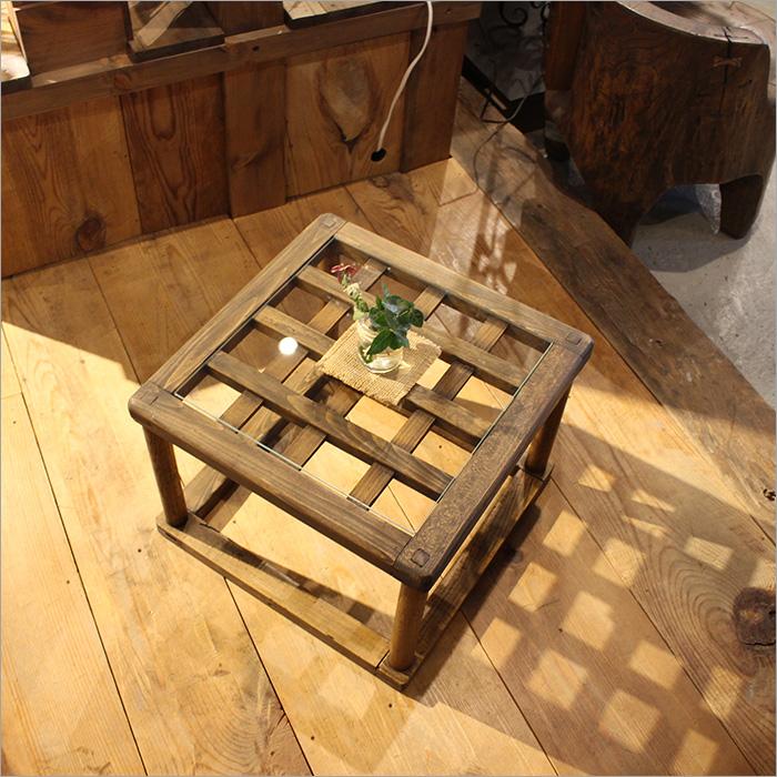 こたつ やぐら ローテーブル ガラステーブル 天然木 昭和レトロ