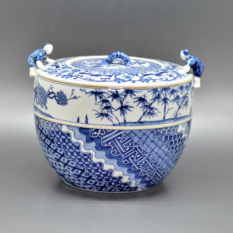 水指 祥瑞 二閑人 景徳鎮 茶道 茶道具 : 和空間ヤフーショップ - 通販