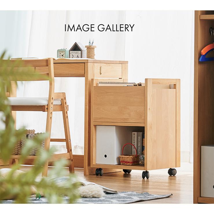 堀田木工所 国産 キャスター付き デスクワゴン サイドワゴン サイド