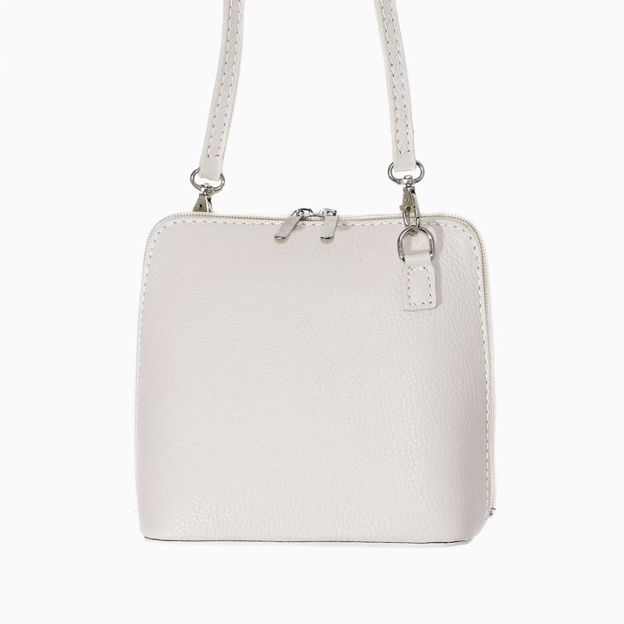 ショルダーバッグ 牛革 レザー シボ加工 イタリア製 カバン ブラック