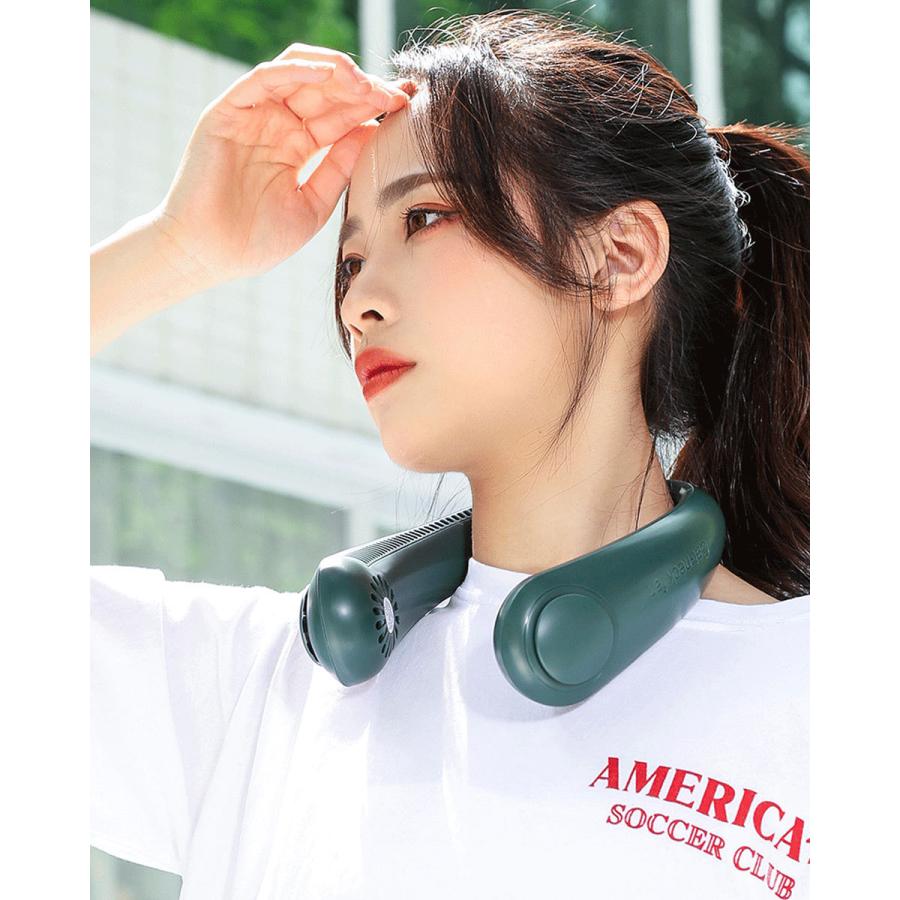 首掛け扇風機 羽なし 首掛け 扇風機 首かけ扇風機 携帯扇風機 静音 首