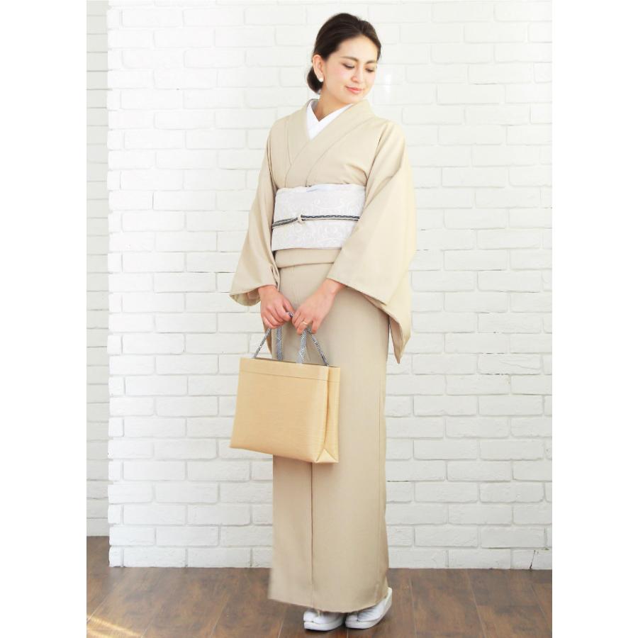 名古屋帯 八寸 白 正絹 普段着 お稽古 お茶席 小紋 紬 仕立て上がり