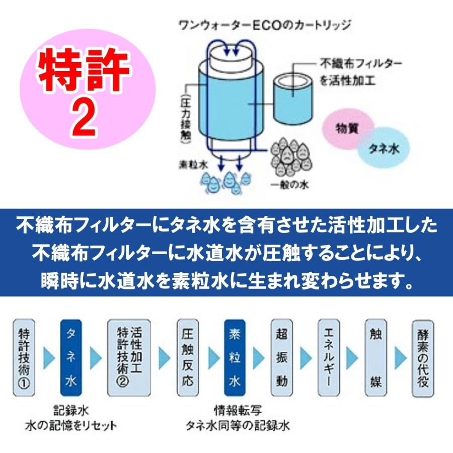 ワンウォーターECO 浄水器 キッチン用 素粒水 醗酵する水 環境改善