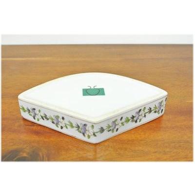 陶器製 扇型 花柄 小物入れ)小物入れ 陶器製 ふた付き アクセサリー