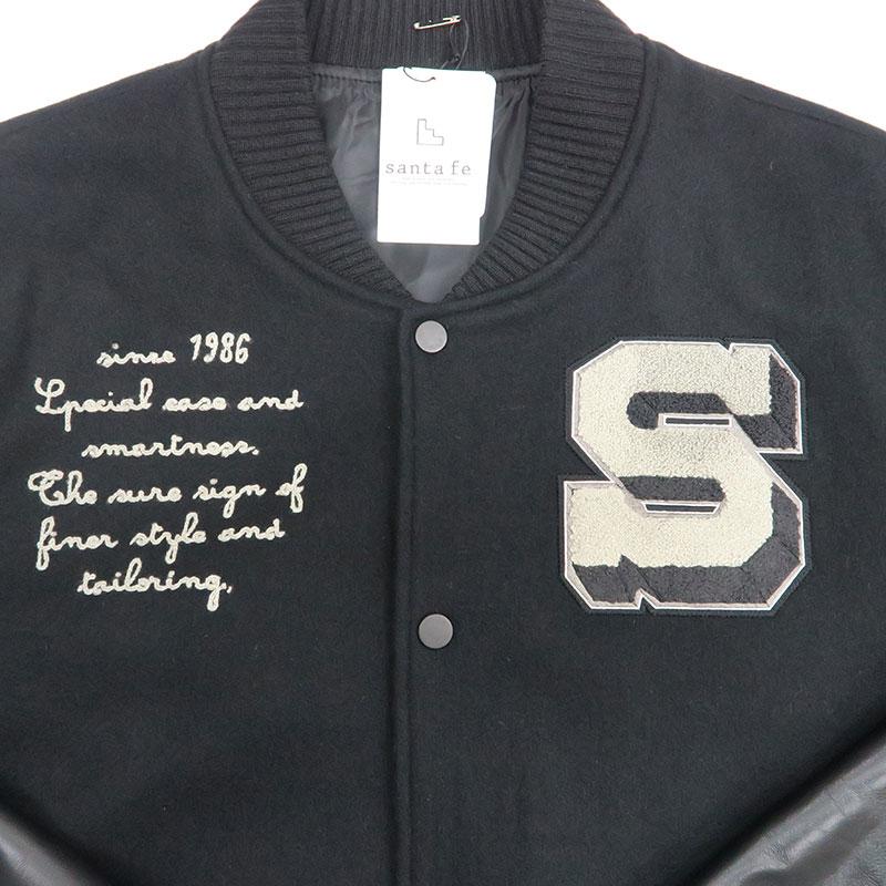 サンタフェ シープスキン スタジアムジャンパー グレー ブラック 52801
