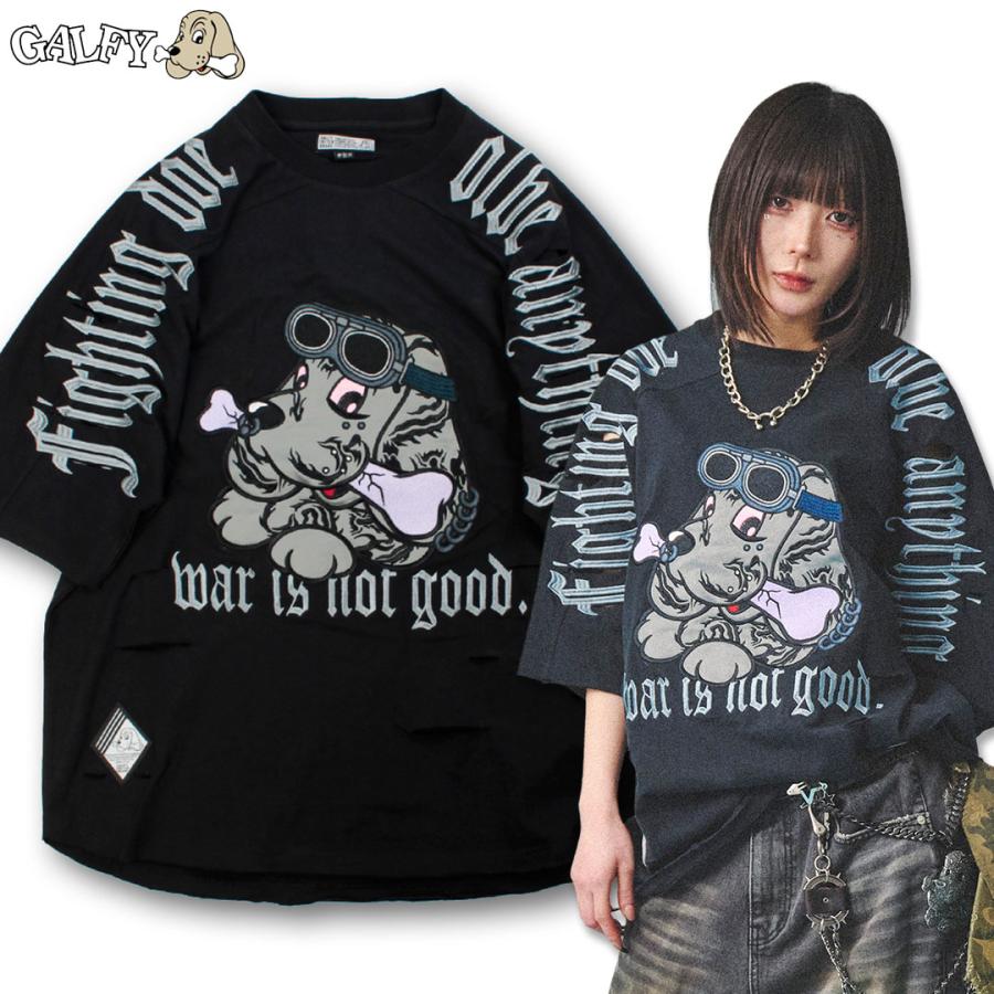 GALFY（ガルフィー） 病みに染まりし反戦 T シャツ Tee 152022 L 中型