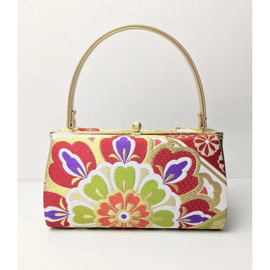 草履 バッグ セット 振袖用 帯地 ゴールド 3枚芯 フリーサイズ u52-2