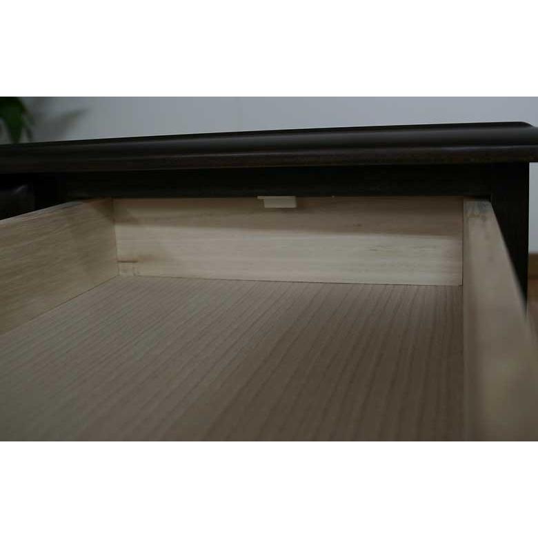 90国産高級座机（文机） 片袖机 ask （ダークブラウン） 国産品 : 産地