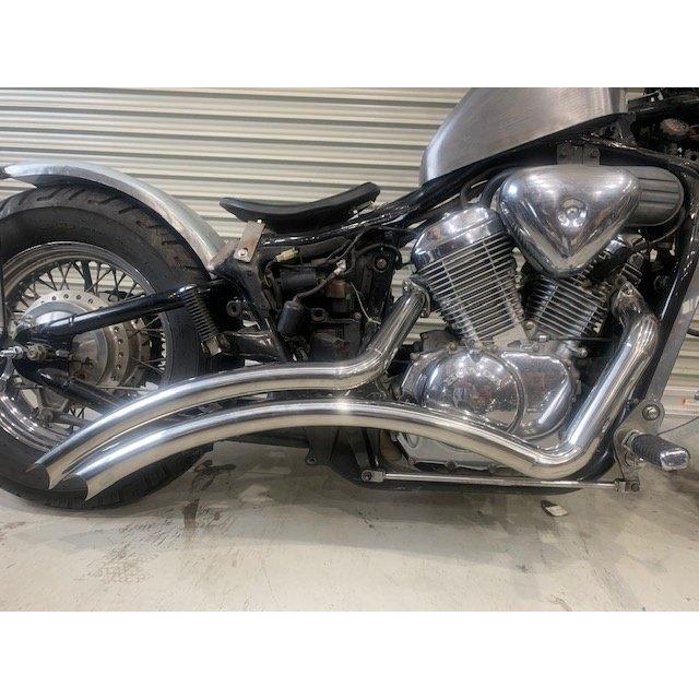 部品屋K&W ステンレス製ベントマフラー スティード400 スティード600