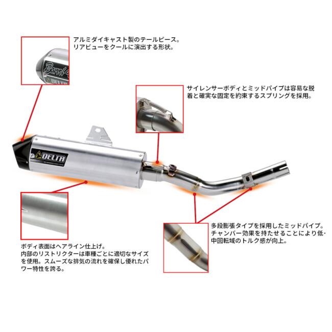 DELTA（デルタ） バレル4サイレンサー CRF250L CRF250 RALLY CRF300L