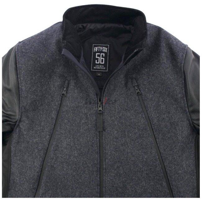 56design（56デザイン） LEATHER SLEEVES MELTON JACKET サイズ：S