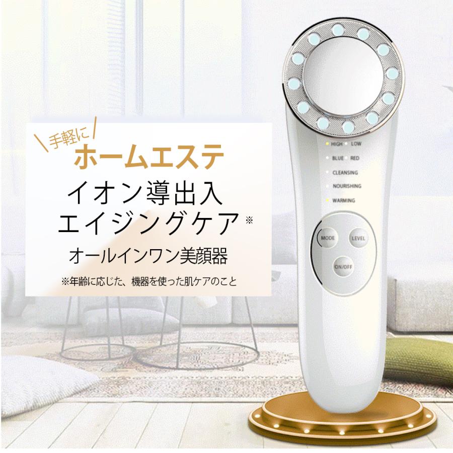 美顔器 イオン導出入 ディープクレンジング 音波振動 エイジングケア