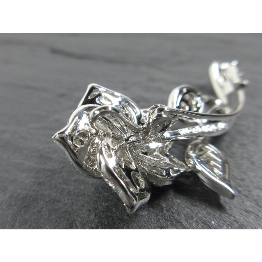 K18WG YG グリーンオパール ダイヤモンド ミル打ち フラワー