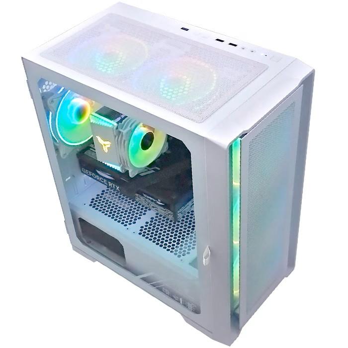 PASOUL ゲーミングPC ホワイト メッシュ AMD Radeon RX7600XT 第14世代