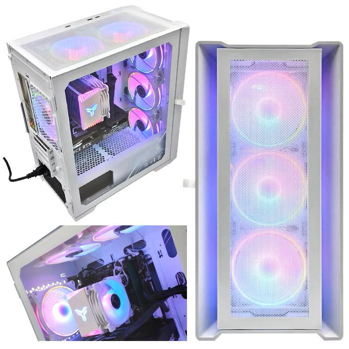 PASOUL ゲーミングPC ホワイト メッシュ AMD Radeon RX7600XT 第14世代