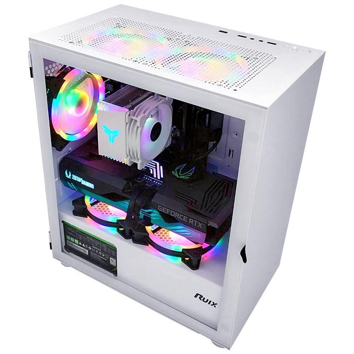 PASOUL ゲーミングPC デスクトップパソコン ホワイトプレーン AMD