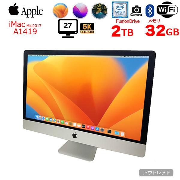 iMac（Apple） Apple iMac 27inch MNED2J/A A1419 5K Mid 2017 一体型