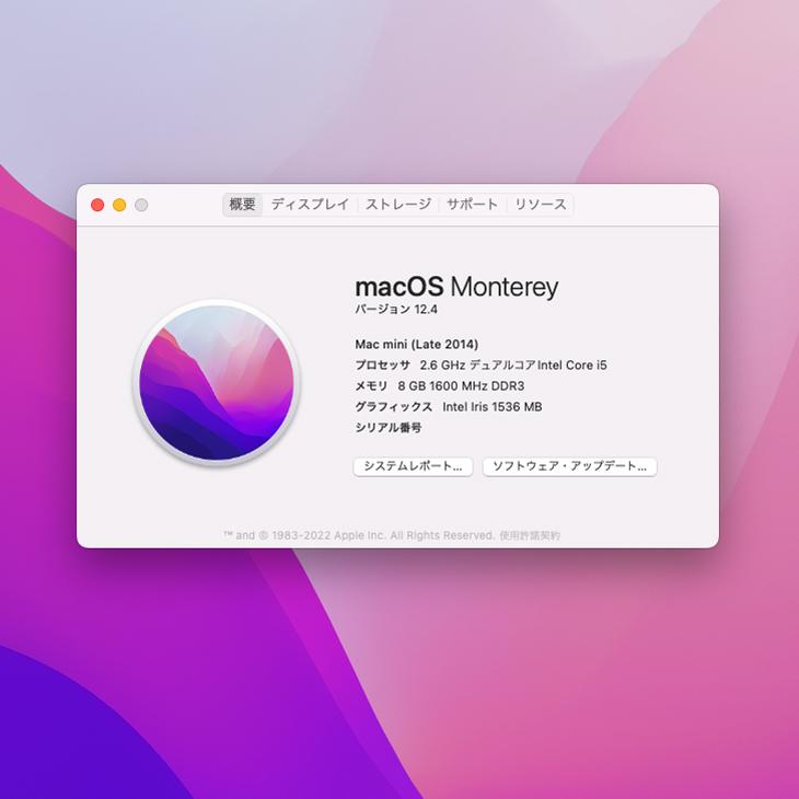Mac mini Apple MGEN2J/A A1347 Late 2014 小型デスク 選べるOS